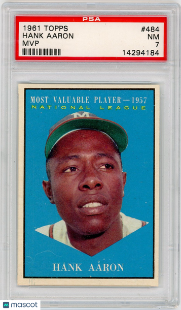 1961 Topps Hank Aaron #484 MVP PSA 7