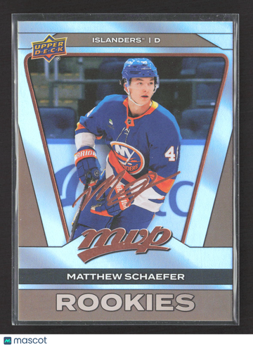 2025 Upper Deck MVP Matthew Schaefer #275 Copper Script