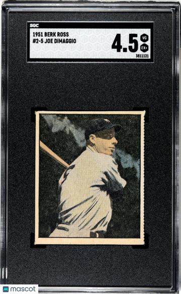1951 Berk Ross Joe Dimaggio #2-5 SGC 4.5