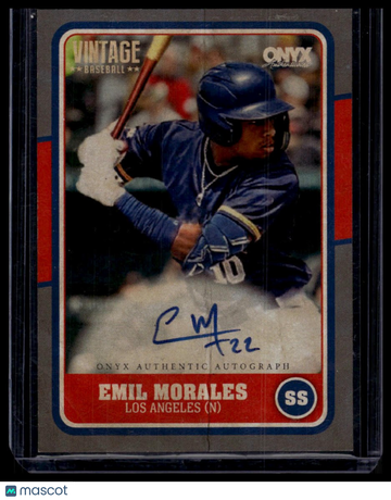 2025 Onyx Vintage Emil Morales #VAEMMO Grey Bordered Autographs SN AU