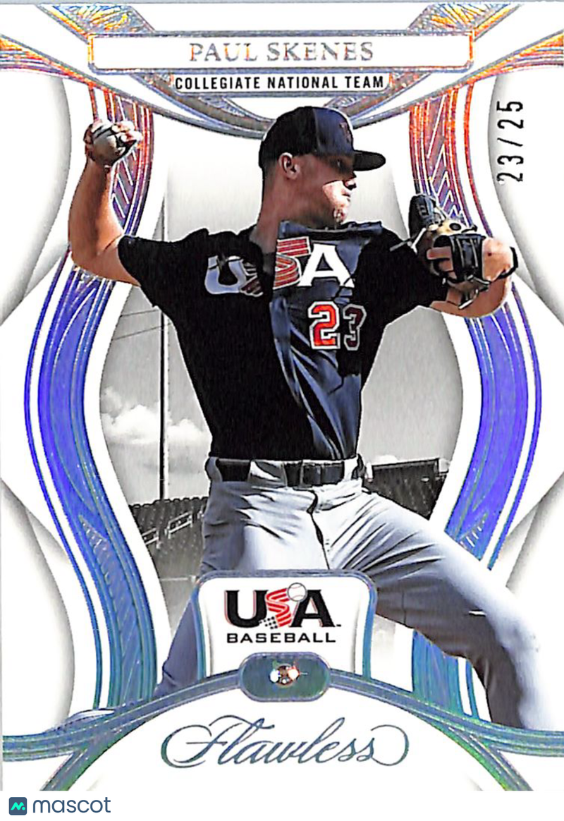 2025 Panini Flawless Baseball Paul Skenes /25 #98 USA Baseball