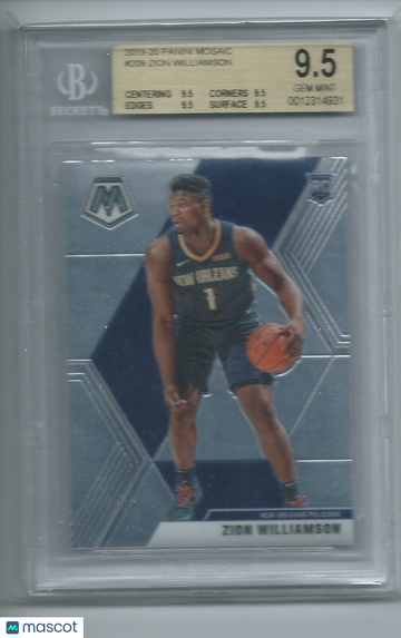 2019-20 Panini Mosaic Zion Williamson RC #209 BGS 9.5