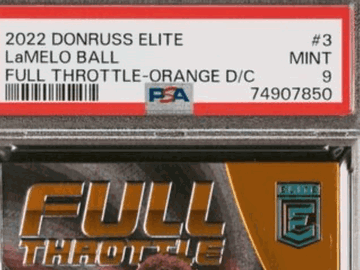 2022 Panini Donruss Elite LaMelo Ball #3 Orange Die-Cut PSA 9