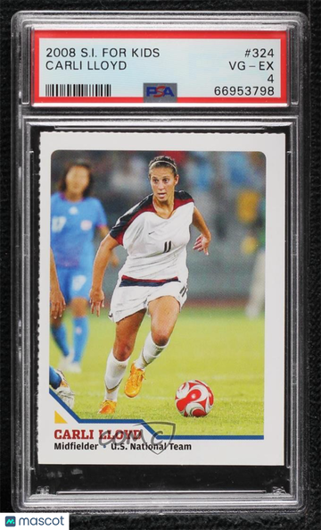 2008 Sports Illustrated for Kids Series 4 Carli Lloyd #324 [Base] Rookie Base Set PSA 4