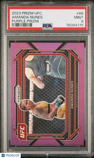 2023 Panini Prizm UFC - [Base] - Purple Prizm Amanda Nunes #66 PSA 9