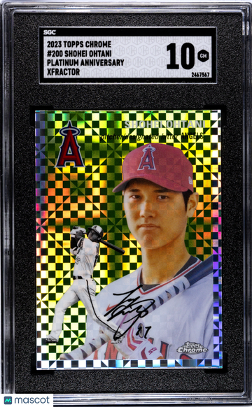 2023 Topps Chrome Platinum Anniversary Shohei Ohtani #200 Xfractor SGC 10