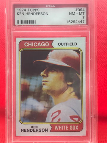 Ken Henderson 1974 Topps 394 PSA 8 NM-MT WHITE SOX