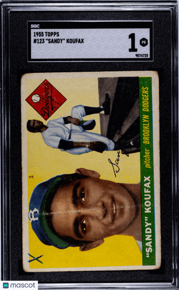 1955 Topps Sandy Koufax #123 SGC 1