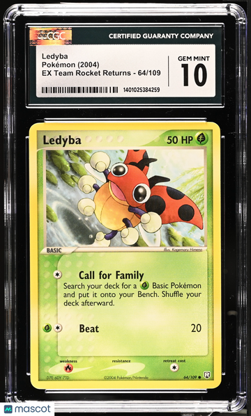 EX Team Rocket Returns Ledyba Nonholo Common 64/109 CGC 10 #64/109