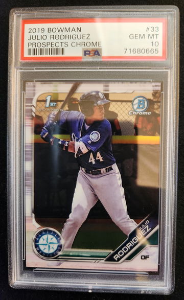 2019 Bowman Julio Rodriguez Prospects Chrome PSA 10