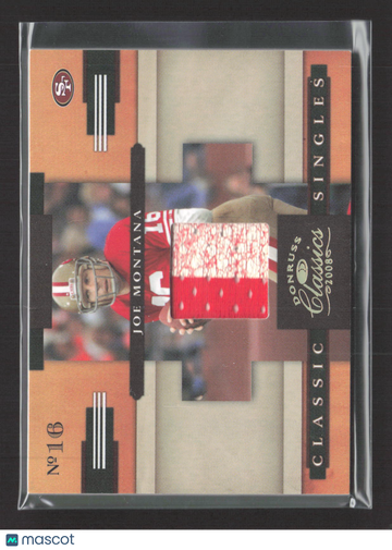 2008 Donruss Classics Classic Singles Joe Montana #CS-2 /25 Authentic Jersey Memorabilia