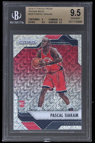 2016 Panini Prizm Pascal Siakam Mojo Prizm BGS 9.5 RC