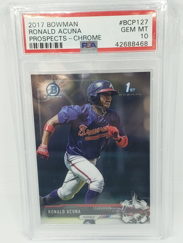 2017 bowman chrome ronald acuna rc psa 10