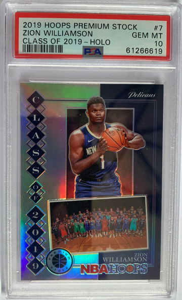 2019 Hoops Premium Stock Zion Williamson Class of 2019 - Holo PSA 10 Gem MT