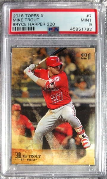 Mike Trout 2018 Topps X #7 PSA 9