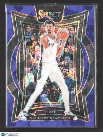 2025 Panini Select Basketball Concourse Victor Wembanyama #9 Blue Prizm