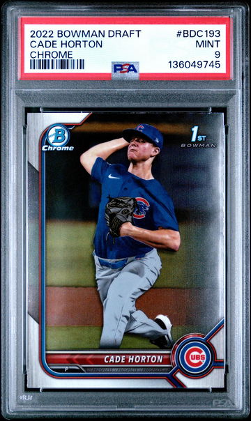 2022 Bowman Draft Chrome Cade Horton #BDC193 PSA 9