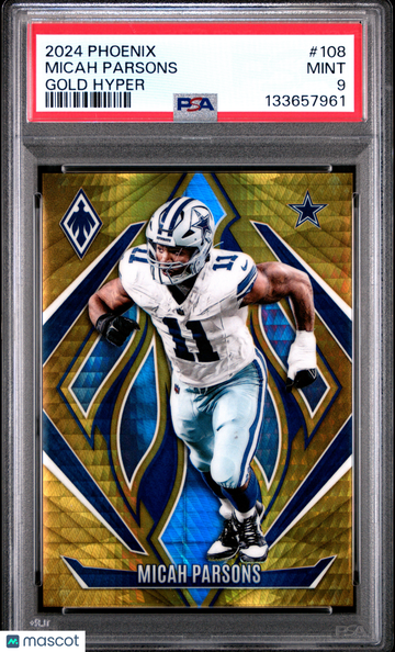 2024 Panini Phoenix Micah Parsons #108 Gold Hyper PSA 9