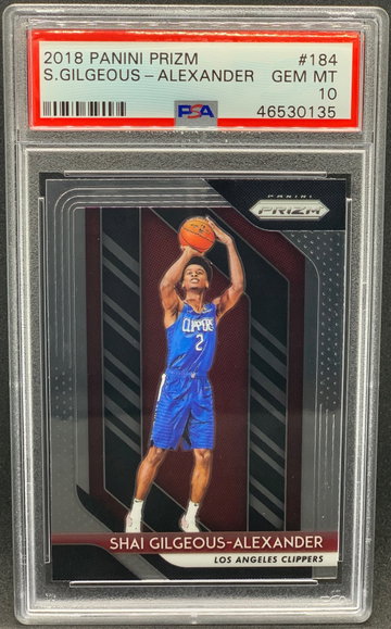 Shai Gilgeous-Alexander 2018 Panini Prizm #184 Rookie PSA 10
