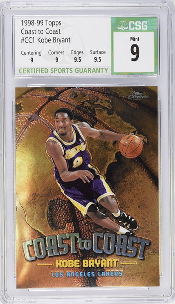 1998-99 Topps Chrome Kobe Bryant Coast to Coast CSG 9 Mint