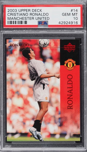 2003 Upper Deck Manchester United Cristiano Ronaldo #14 PSA 10 Gem Mint *pop 43