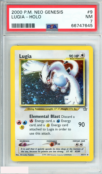 2000 POKEMON NEO GENESIS LUGIA HOLO #9 PSA 7 NM