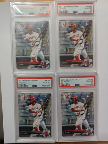 2017 Bowman Draft Jo Adell PSA 10 LOT OF 4(SHIPS TRACKED FROM CANADA)