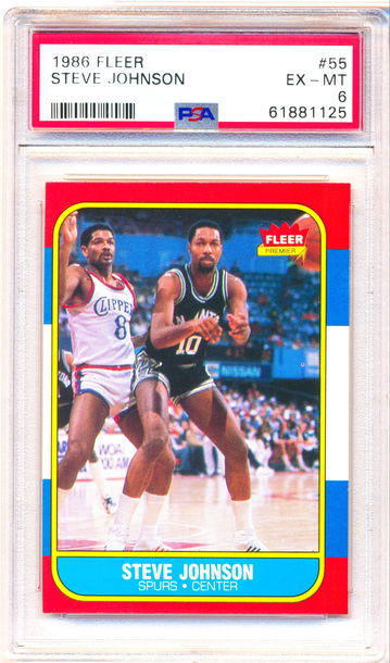 1986 Fleer #55 Steve Johnson PSA 6