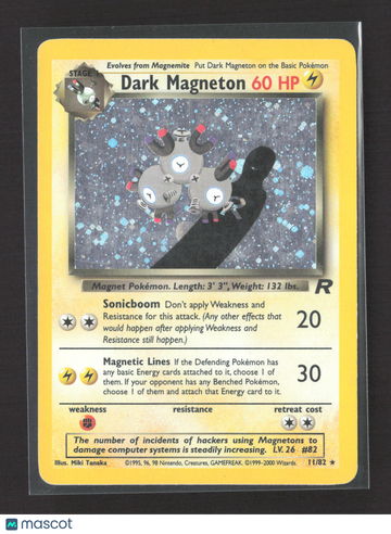2000 Team Rocket Dark Magneton Holo Rare #11/82