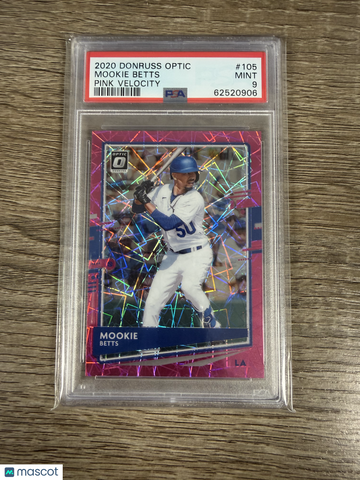 2020 Panini Donruss Optic Mookie Betts #105 Pink Velocity PSA 9
