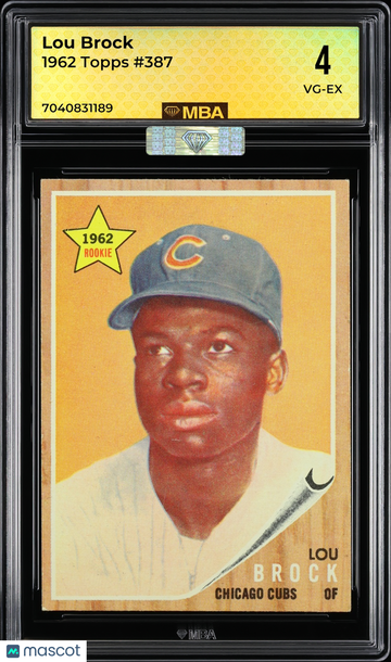 1962 Topps Lou Brock #387 RC MBA 4