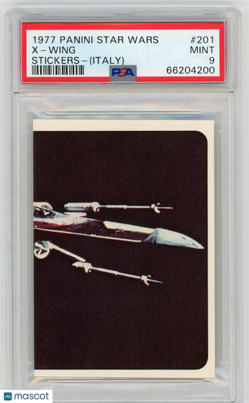1977 Panini Stickers Star Wars (Italy) X-Wing #201 PSA 9