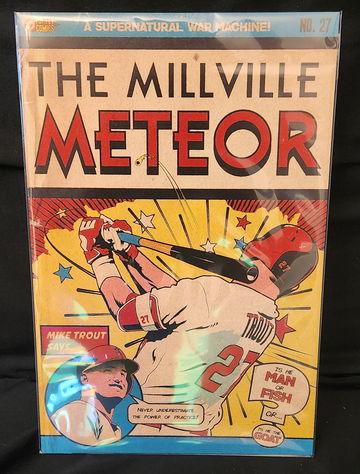 Mike Trout Pop Fly Comic Art Daniel Jacob Horine