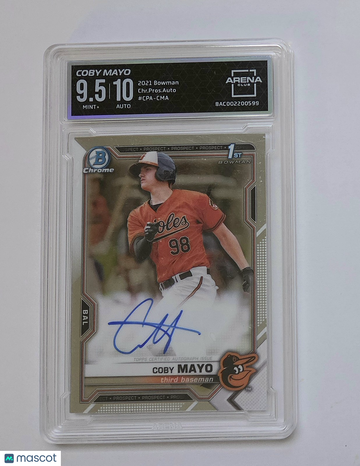 2021 Bowman Coby Mayo #CPA-CMA Chrome Prospect Autographs AU Other 9.5
