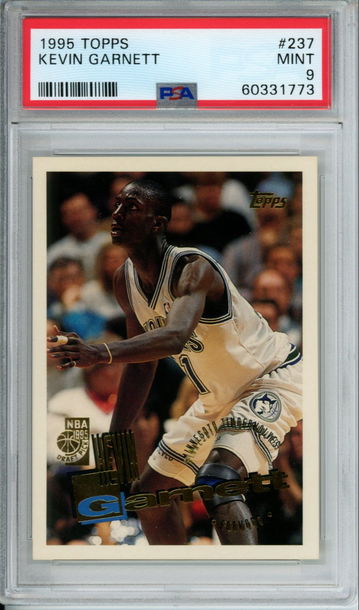 KEVIN GARNETT 1995 Topps #237 Rookie Card PSA 9 MINT Boston Celtics Timberwolves