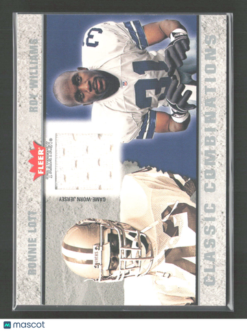 2003 Fleer Tradition Classic Combinations Roy Williams Ronnie Lott #CC-RL Game-Worn Jersey