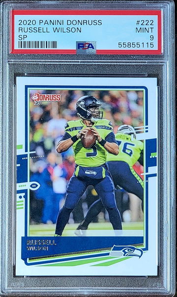 2020 RUSSELL WILSON Panini Donruss SP PSA 9 POP 5 #222