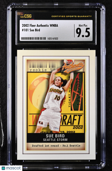2002 Fleer Authentix WNBA Sue Bird #101 CGC 9.5