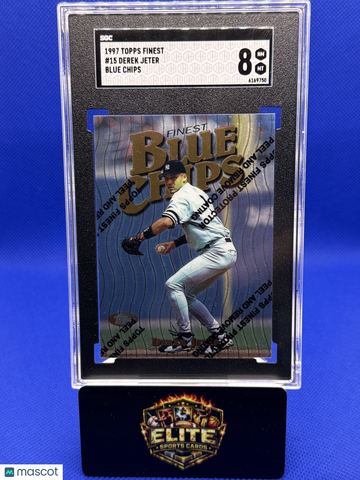 1997 Finest Derek Jeter #15 Blue Chips SGC 8