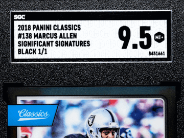 2018 Panini Classics Marcus Allen #138 Significant Sigs. Black SGC 9.5