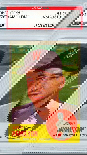 1963 Topps Steve Hamilton #171 PSA 8 P1271