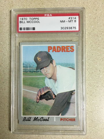 1970 Topps #314 Bill McCool PSA 8 NM-MT PADRES 