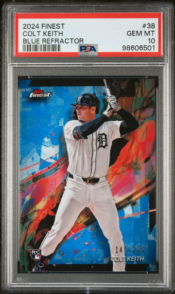 2024 Topps Finest Blue Refractor Colt Keith #38 RC /200 PSA 10