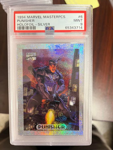 1994 Marvel Masterpieces Punisher Holofoil Silver PSA 9