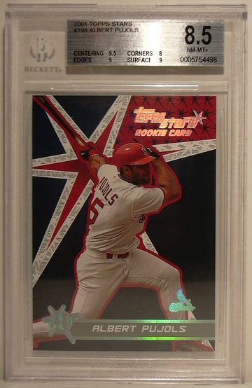2001 Topps Stars #198 Albert Pujols (ROOKIE) BGS 8.5 NM-MT+
