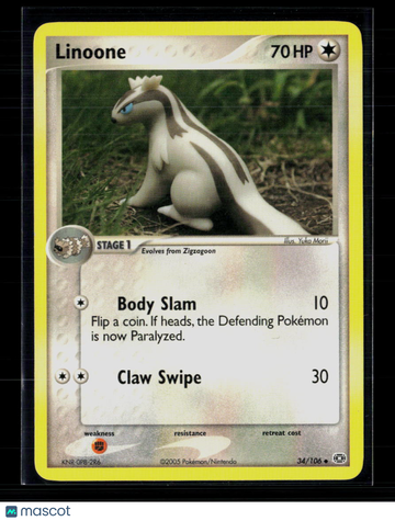 2005 EX Emerald Linoone Uncommon #34/106