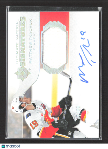 2020 Upper Deck Ultimate Collection Ultimate Material Signatures Matthew Tkachuk #UMS-MT Ultimate Material Signatures Ga