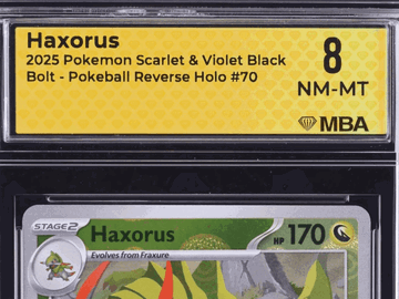 2025 Pokemon Scarlet & Violet Black Bolt Haxorus Reverse Holo MBA 8 #70