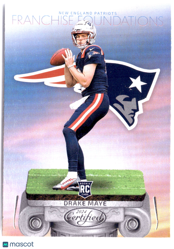 2024 Panini Certified Franchise Foundations Drake Maye #7 Short Print Rookie Insert RC