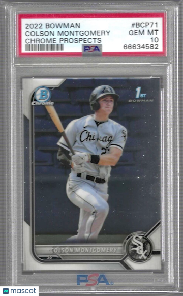 2022 Bowman Chrome Prospects Colson Montgomery #BCP71 PSA 10